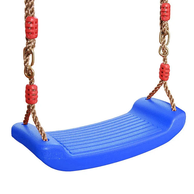 Kids Swing Flying Toy Garden Swing Kids Hanging Seat Toys with Height Adjustable Ropes Indoor Outdoor Toys Rainbow Curved Board