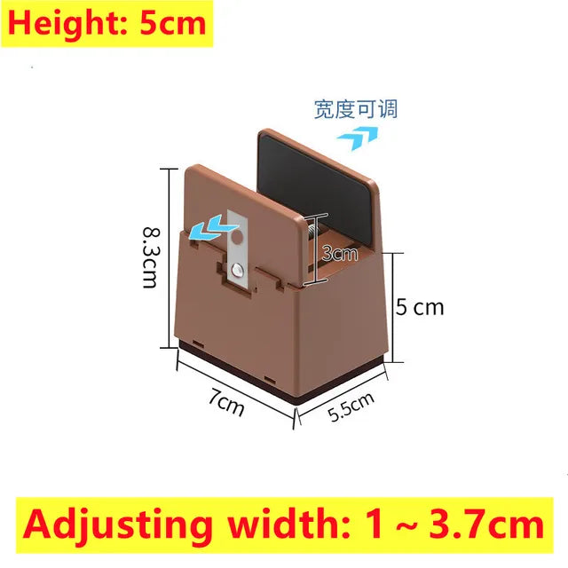 Abrazadera de tornillo elevador de pies de silla ajustable, 2, 4 pulgadas de altura, mesas de sofá resistentes, elevadores de muebles de cama con abrazadera de tornillo, 4 Uds. 