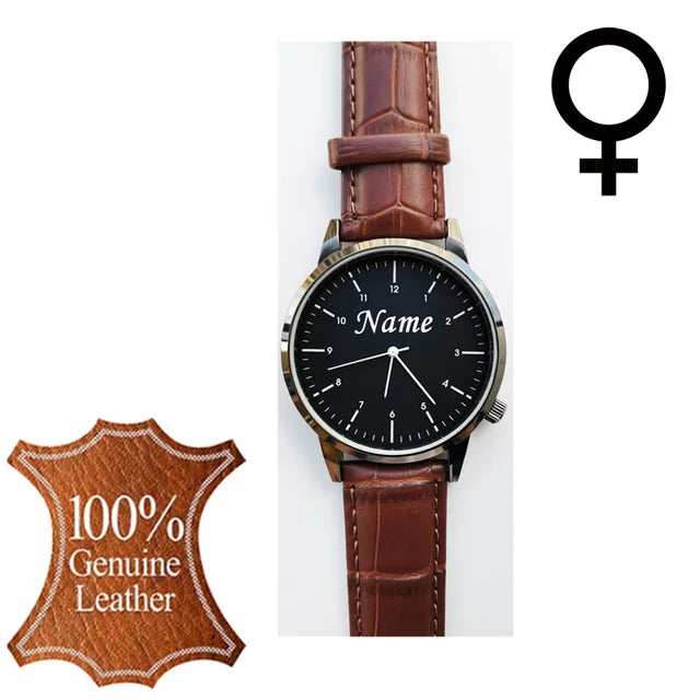 Reloj de pulsera personalizado con grabado con su nombre y logotipo para hombre y mujer, pulsera de malla de acero inoxidable, relojes de pulsera personalizados para hombre y mujer 