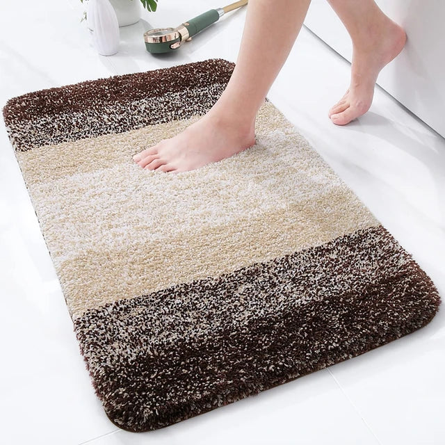 Olanly Luxury Bathroom Rug Soft Foot Mat Absorbent Microfiber Bath Rugs Non-Slip Plush Carpet Wash Dry Bath Mat For Floor Shower