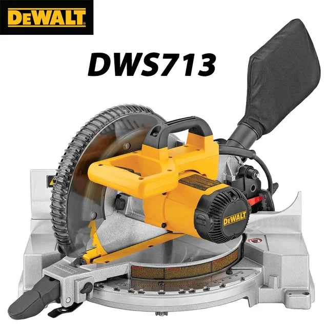 DEWALT 复合斜切锯 DWS713 220V 10 英寸斜切锯 250MM 1600W 有线复合斜切锯用于切割木材/钢材