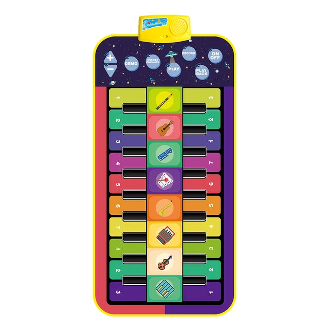 Tapete de Piano Musical para niños, tapete de juego con teclado Duet, 20 teclas, Piano de suelo con 8 instrumentos de sonido, 5 modos de Paly, almohadilla de baile, juguetes educativos 