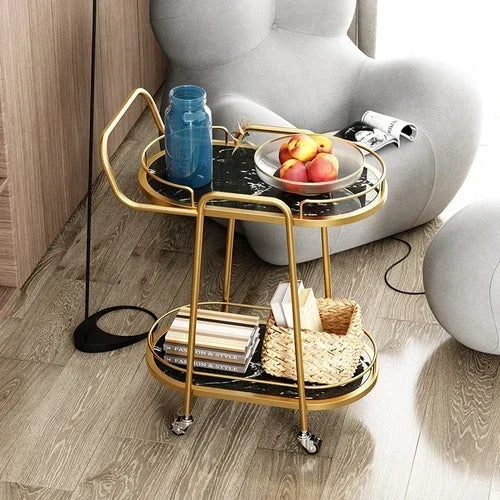 Utility Cart Trolley Bar Tables Gold Wine Cabinet Rolling Kitchen Trolley Serving Outdoor Tool Metal Cabeceros Hotel Furniture