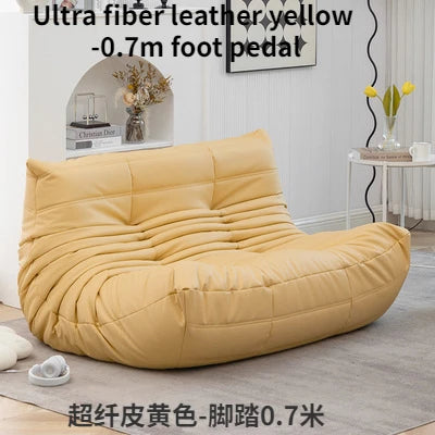 Super Fiber Suede Mesh Red Togo Caterpillar Lazy Sofa Cat Paw for Two People 1.5 Meters in The Living Room Corner