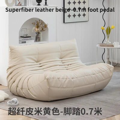 Super Fiber Suede Mesh Red Togo Caterpillar Lazy Sofa Cat Paw for Two People 1.5 Meters in The Living Room Corner