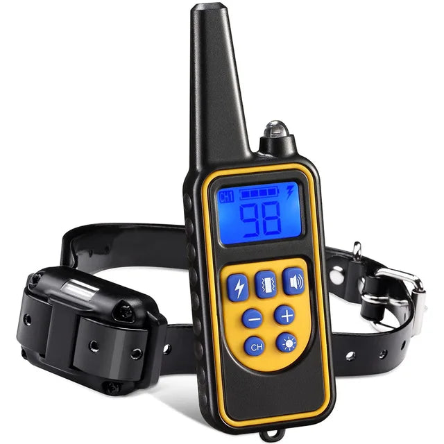 Collar de entrenamiento eléctrico para perros, Collar de vibración antiladridos recargable y desmontable para todos los perros y mascotas con Clicker 