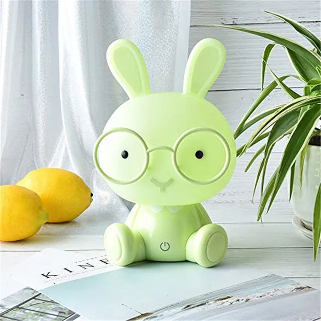 LED Night Light Touch Cartoon New Bunny Table Lamp Baby Kids Room Bedside Night Light Christmas Gifts Decor Home Bedroom Party