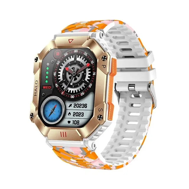 GEJIAN GPS reloj inteligente militar para hombres para Android IOS Ftiness relojes Ip68 impermeable 2,0'AI voz Bluetooth llamada reloj inteligente 2023 