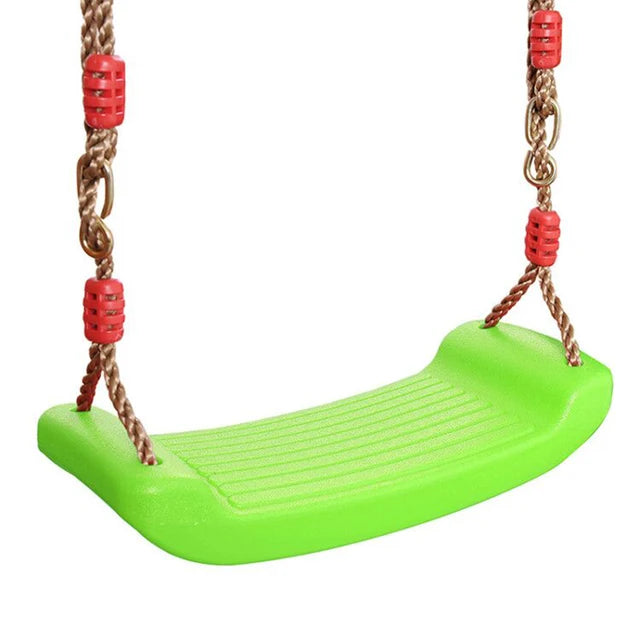 Kids Swing Flying Toy Garden Swing Kids Hanging Seat Toys with Height Adjustable Ropes Indoor Outdoor Toys Rainbow Curved Board