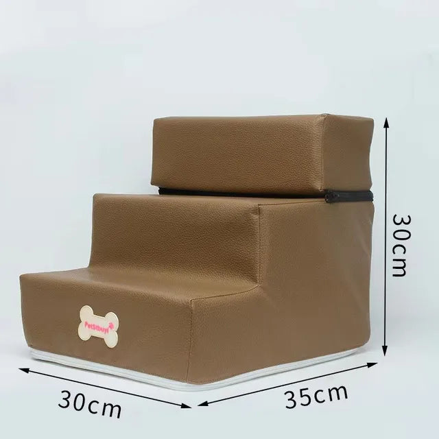 Casa para perros calientes, escaleras para perros, escaleras de 3 escalones para perros pequeños, gatos, rampa para mascotas, escalera antideslizante, cama para perros extraíble, escaleras, suministros para mascotas