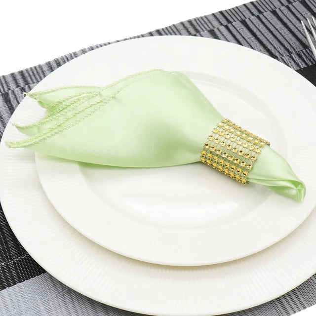 50 Uds servilletas de tela para decoración de boda, pañuelo cuadrado de tela satinada, servilleta, suministros para el hogar, decoración de mesa de cena, 30cm 