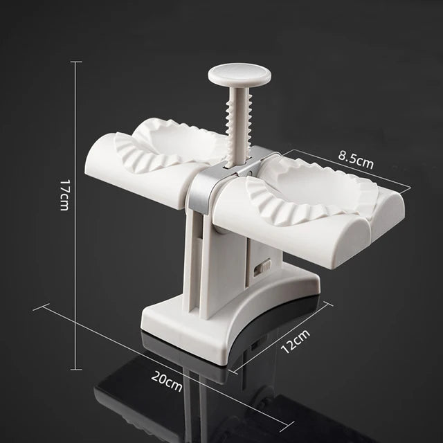 Máquina de molde para hacer Dumpling eléctrica totalmente automática, artefacto para cocina, doble cabezal, prensa Manual automática, tipo Pierogi 