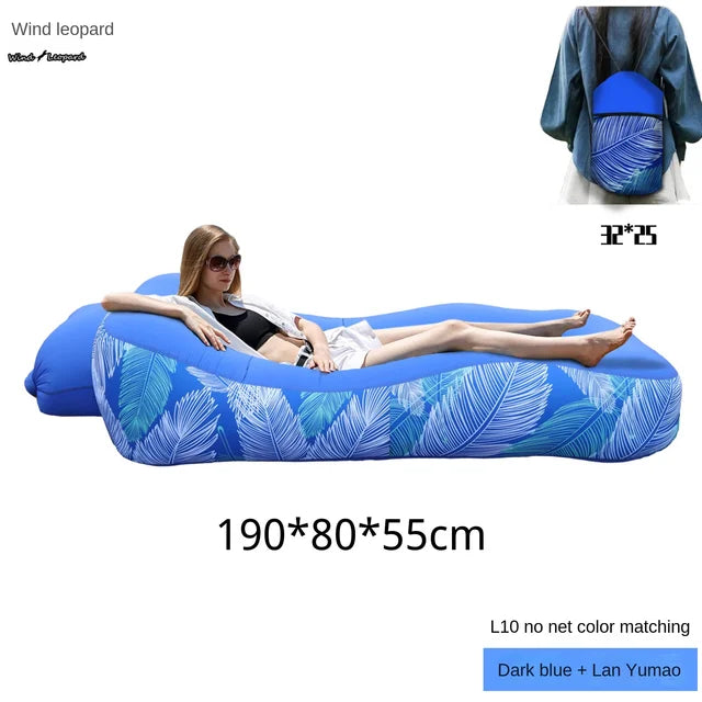 Sofá inflable plegable para exteriores, sofá, cama para dormir, portátil, plegable, para viajes aéreos, playa, salón, cama perezosa, silla 