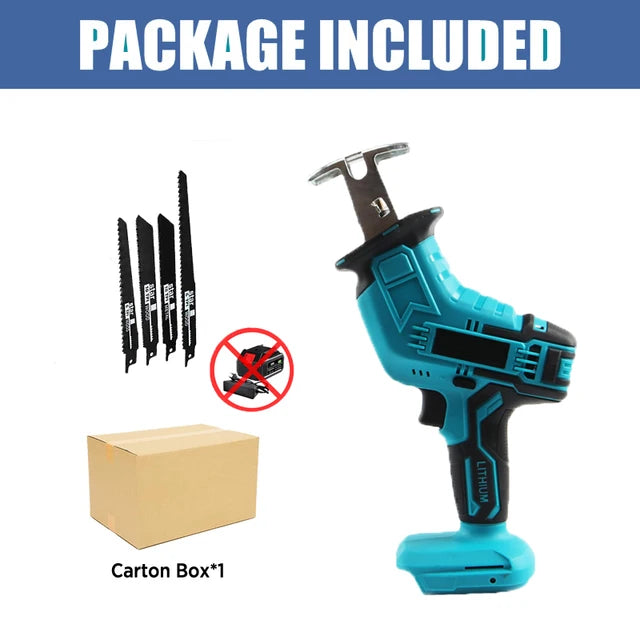 Cordless Electric Reciprocating Saw Wood Metal Cutting Saw Lithium Battery Saber Saw Portable Saw Power Tool For Makita