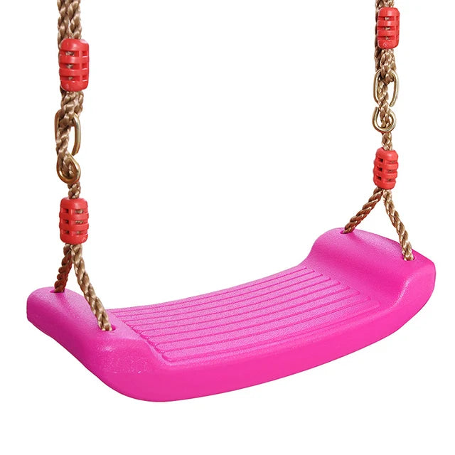 Kids Swing Flying Toy Garden Swing Kids Hanging Seat Toys with Height Adjustable Ropes Indoor Outdoor Toys Rainbow Curved Board