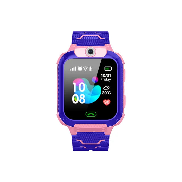 Q12 niños inteligente 2G llamada teléfono reloj impermeable madre niños GPS Monitor niño niñas SOS niños deportes relojes digitales rastreador 