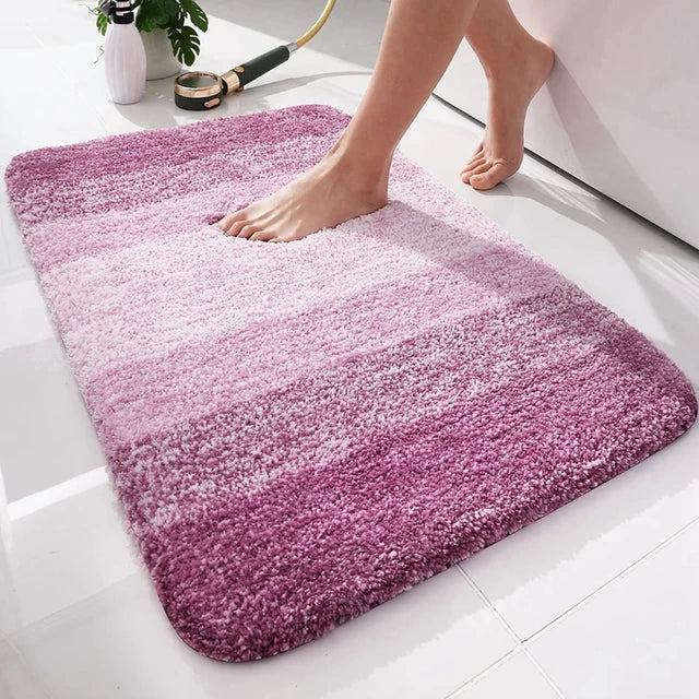 Olanly Luxury Bathroom Rug Soft Foot Mat Absorbent Microfiber Bath Rugs Non-Slip Plush Carpet Wash Dry Bath Mat For Floor Shower