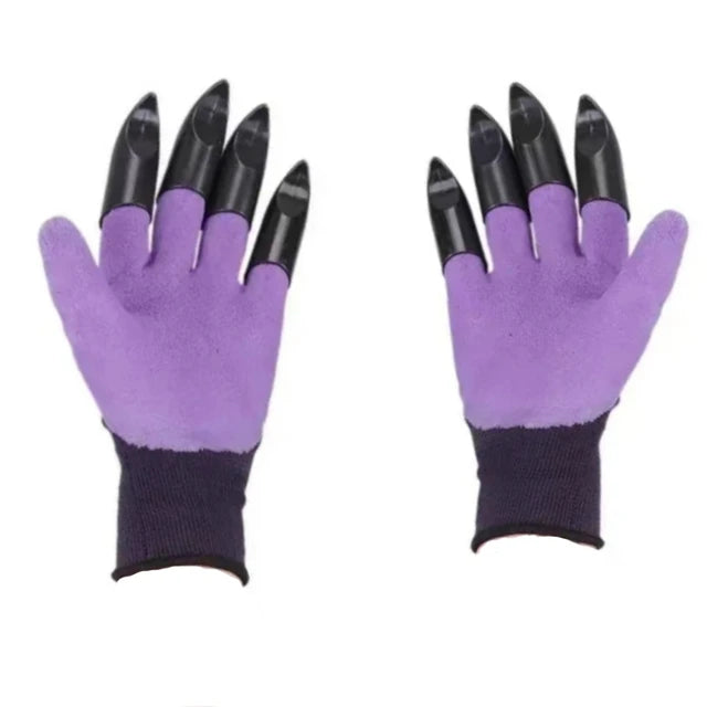 Gardening Gloves with Claws Digging Planting Protective Latex Gloves Durable Waterproof Prick-proof Permeable Home Labor Gloves