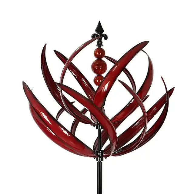 Molino de viento Harlow decorativo minimalista moderno, giratorio Harlow Wind Spinner, molino de viento de hierro forjado, enchufe desmontable para jardinería