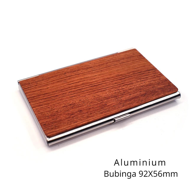 Laser Engraving Logo Black Walnut Solid Wood Business Card Box Customized Wooden Clip Personalized Cardcase Activities Gifts