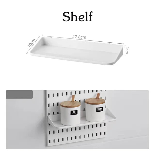 Pegboard Wall Panels Pegboard Wall Organizer Mounting Display Diy Pegboard Kit Tool Storage Panel Board Rack Bathroom Kitchen