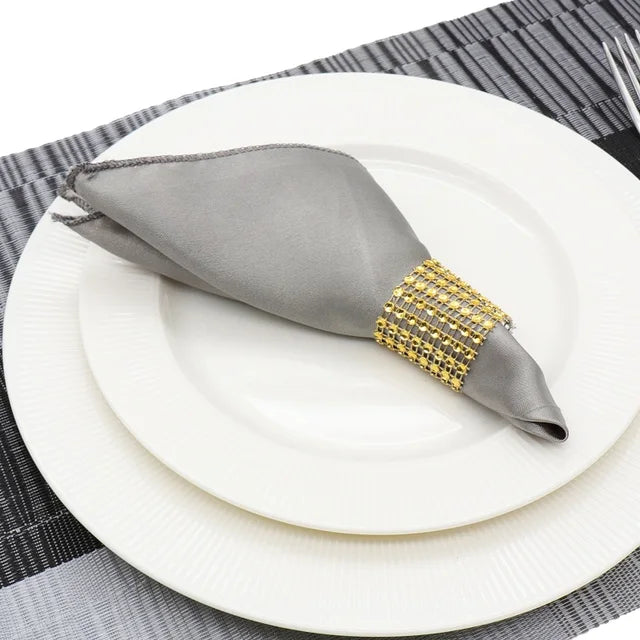 50 Uds servilletas de tela para decoración de boda, pañuelo cuadrado de tela satinada, servilleta, suministros para el hogar, decoración de mesa de cena, 30cm 