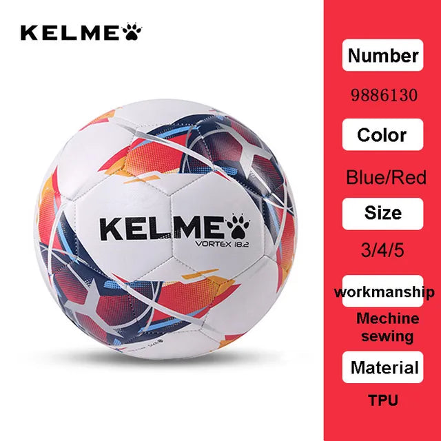 KELME Balón de fútbol profesional TPU Tamaño 3 Tamaño 4 Tamaño 5 Rojo Verde Goal Team Match Pelotas de entrenamiento Máquina de coser 9886130 