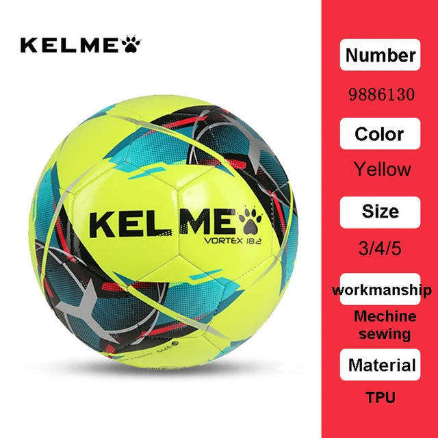 KELME Balón de fútbol profesional TPU Tamaño 3 Tamaño 4 Tamaño 5 Rojo Verde Goal Team Match Pelotas de entrenamiento Máquina de coser 9886130 