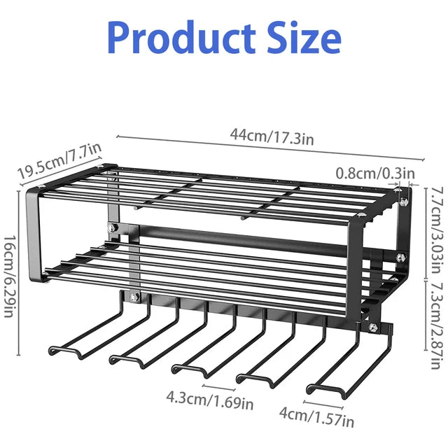 电动工具架电钻支架壁挂式电动工具收纳架车间扳手工具螺丝刀电源储物架家用