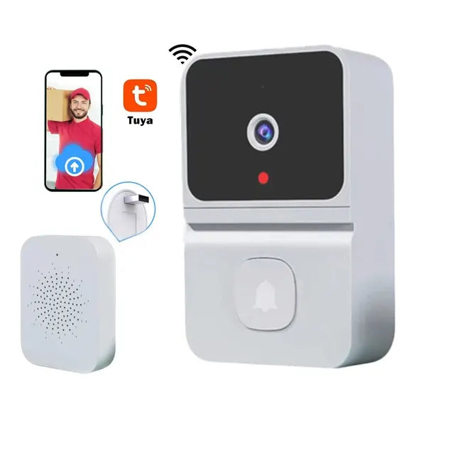 Tuya WiFi Video Doorbell Wireless HD Camera PIR Motion Detection IR Alarm Security Smart Home Door Bell WiFi Intercom for Home