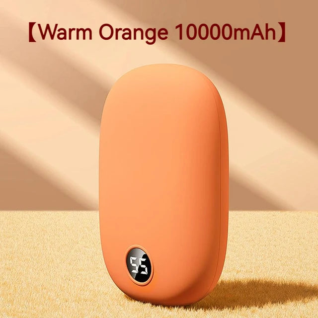 10000mAh Hand Warmer Power Bank 2 In 1 USB Rechargeable Handy Warmers Winter Handheld Warmers Heater Electric Heater Warmer