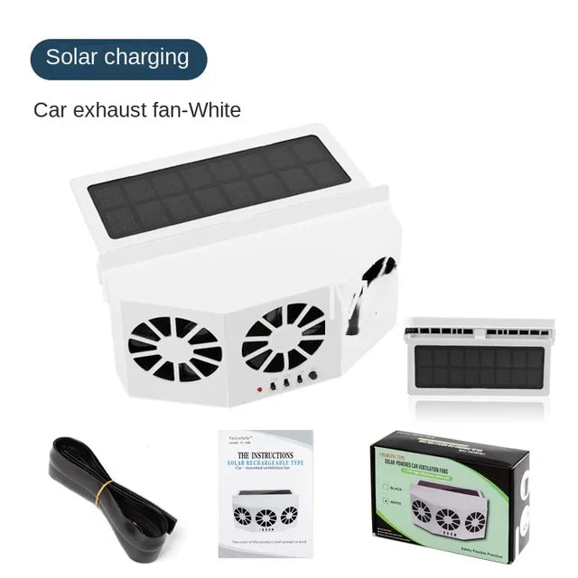 Ventilador de refrigeración para coche, Enfriador de aire Solar eléctrico de 3 cabezales, radiador de ventilación de carga, purificadores de asiento delantero para vehículo, camión y SUV 