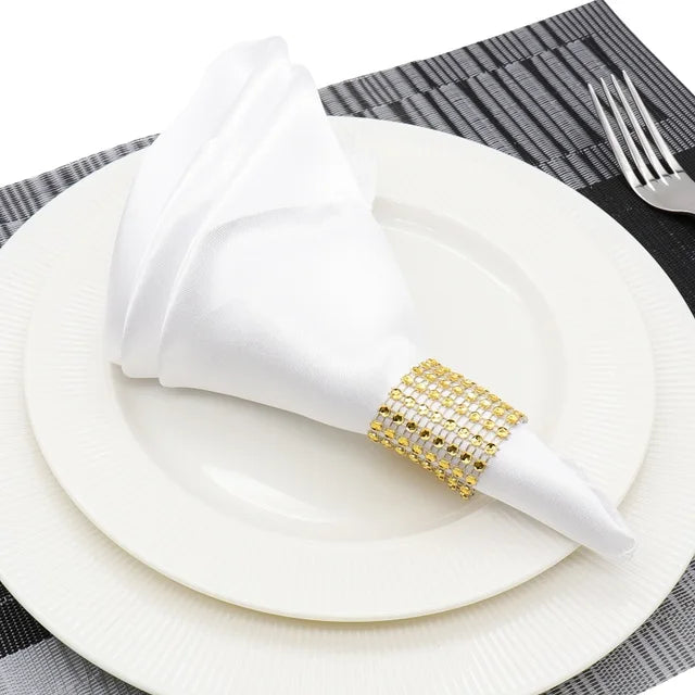 50 Uds servilletas de tela para decoración de boda, pañuelo cuadrado de tela satinada, servilleta, suministros para el hogar, decoración de mesa de cena, 30cm 