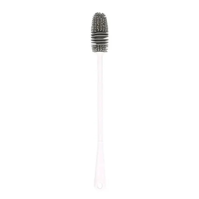 Silicone Milk Bottle Brush Cup Scrubber Glass Cleaner Long Handle Drink Bottle Clean Brush Kitchen Cleaning Tool