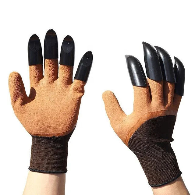 Gardening Gloves with Claws Digging Planting Protective Latex Gloves Durable Waterproof Prick-proof Permeable Home Labor Gloves