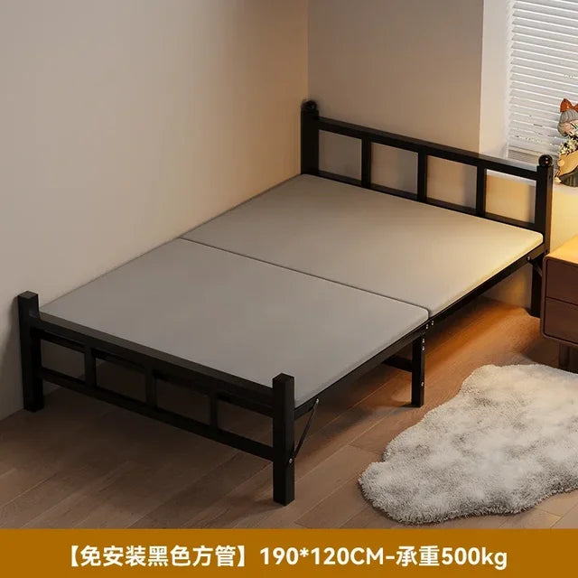 Cama plegable para dormitorio, Cama de hierro de lujo, ahorro de espacio, diseño de playa para viajes, Hospital, Tatami individual moderno, Cama segura para bebé, muebles de exterior 