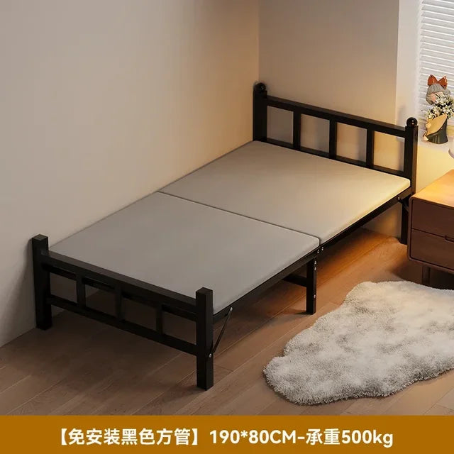 Cama plegable para dormitorio, Cama de hierro de lujo, ahorro de espacio, diseño de playa para viajes, Hospital, Tatami individual moderno, Cama segura para bebé, muebles de exterior 