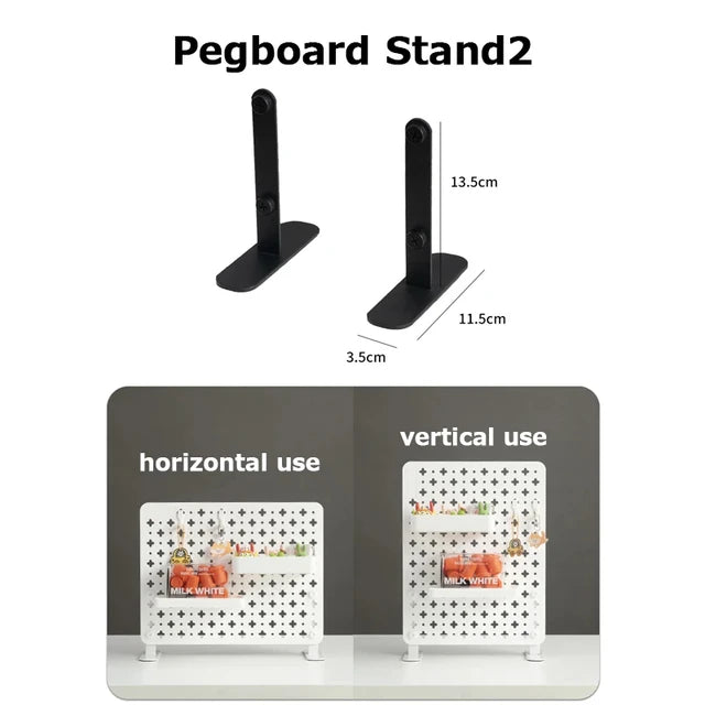 Nordic Style Pegboard and Accessories Storage Case DIY No Drill Shelves Wall Mount Desktop Organizer