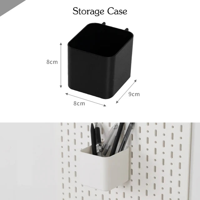 Nordic Style Pegboard and Accessories Storage Case DIY No Drill Shelves Wall Mount Desktop Organizer