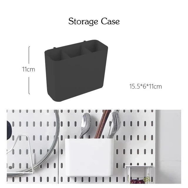 Nordic Style Pegboard and Accessories Storage Case DIY No Drill Shelves Wall Mount Desktop Organizer