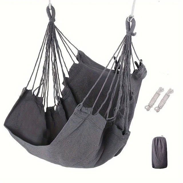 1pc Leisure Fabric Hammock Chair Outdoor Swing Chair Hammock Dormitory Hammock Chair Anti Rollover Hammock(With Storage Bag