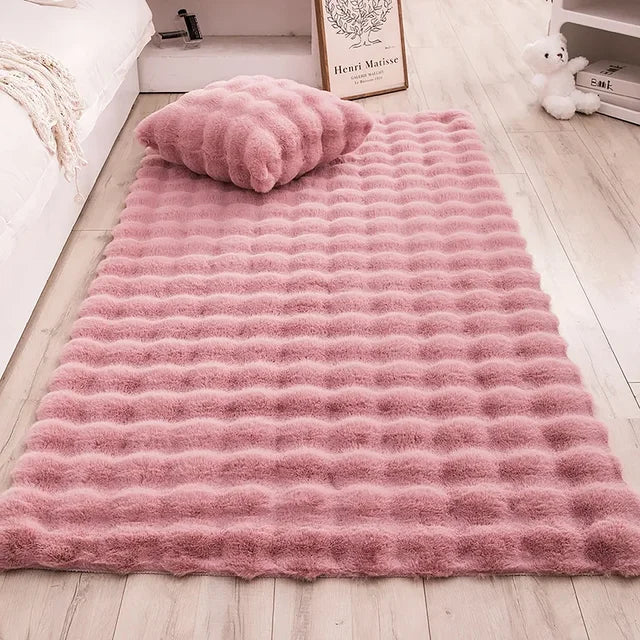 Alfombra nórdica suave y esponjosa de piel sintética para sala de estar, alfombras de felpa que no se desprenden, para dormitorio, sofá, cojín, cabecera, decoración de habitación 