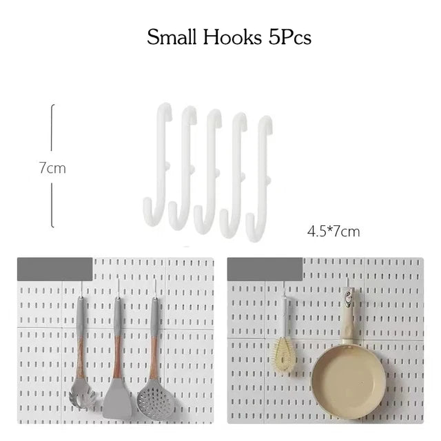 Nordic Style Pegboard and Accessories Storage Case DIY No Drill Shelves Wall Mount Desktop Organizer