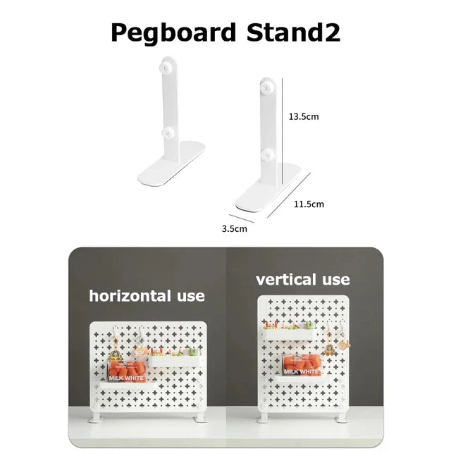 Nordic Style Pegboard and Accessories Storage Case DIY No Drill Shelves Wall Mount Desktop Organizer