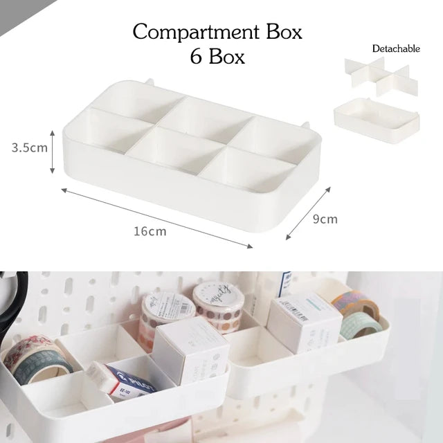 Nordic Style Pegboard and Accessories Storage Case DIY No Drill Shelves Wall Mount Desktop Organizer